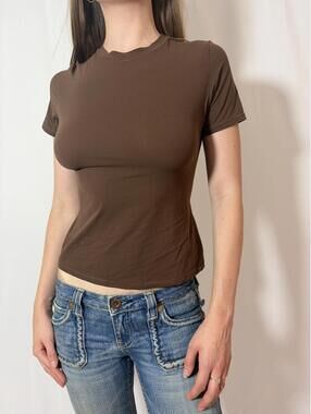 Skims Brown Short Sleeve Tee